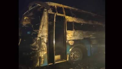 Five killed as Bengaluru-bound bus catches fire in Karnataka's Chitradurga