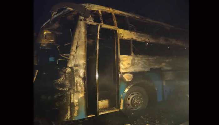 Five killed as Bengaluru-bound bus catches fire in Karnataka's Chitradurga