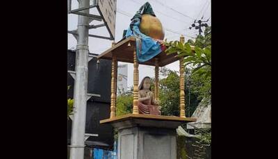 Flag thrown over Shankaracharya’s statue in Karnataka's Sringeri, BJP leaders condemn act