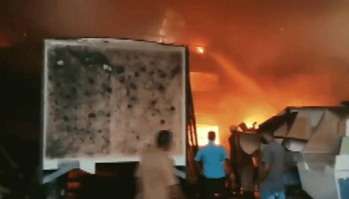 Fire breaks out at boat manufacturing factory in Puducherry, 8 fire tenders at spot