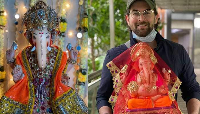 Neil Nitin Mukesh brings eco-friendly Bappa home on Ganesh Chaturthi - In Pics