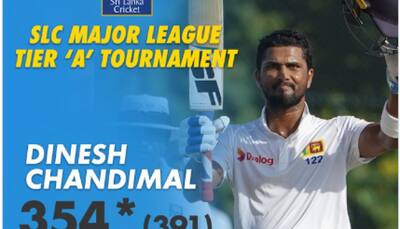 Dinesh Chandimal scores highest unbeaten 354 for Sri Lankan Army 