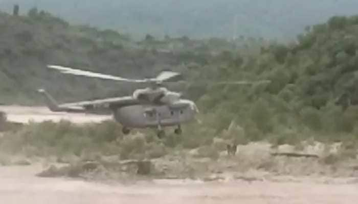 IAF saves the day, rescues stranded man from rain-battered Naushera in Jammu and Kashmir&#039;s Rajouri