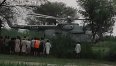 IAF helicopter rescues 7 people caught between floods for over 34 hrs in Jammu and Kashmir's Kathua