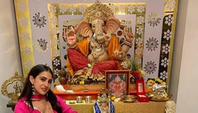 Sara Ali Khan seeks Ganpati Bappa's blessings, shares pictures from this year's Ganesh Chaturthi festival!