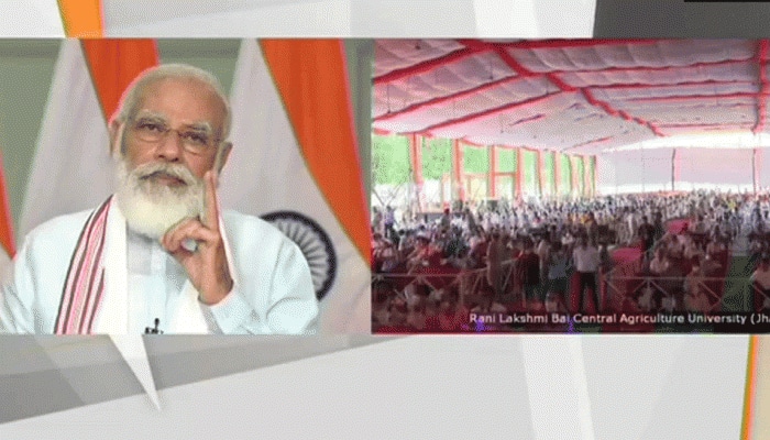 PM Narendra Modi inaugurates Agricultural University building in Jhansi via video conferencing