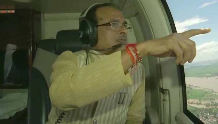 Madhya Pradesh CM Shivraj Singh Chouhan takes aerial survey of flood-hit areas; 8 dead, over 7000 evacuated so far