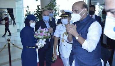 Defence Minister Rajnath Singh arrives in Tehran, to meet his Iranian counterpart 