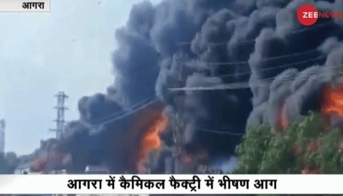 Major fire breaks out at chemical factory in Uttar Pradesh&#039;s Agra; several fire brigade officials on spot