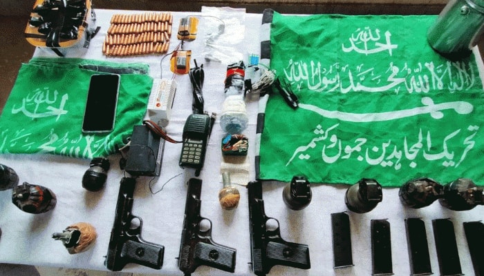 Arms smuggling bid foiled in J&amp;K's Poonch; terror module busted, 2 terror associates held