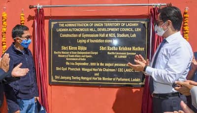 Kiren Rijiju lays foundation stones for various sports facilities in Leh