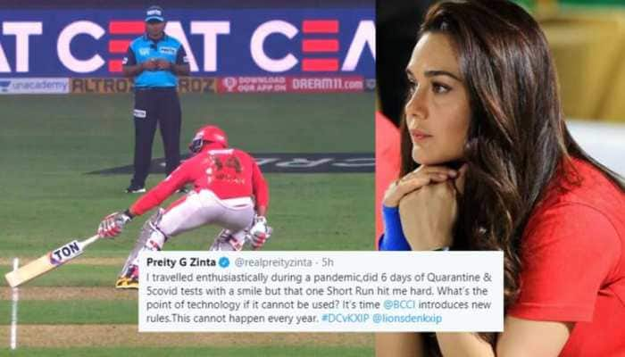 Preity Zinta fumes as umpiring mistake costs Kings XI Punjab their game against Delhi Capitals in IPL 2020