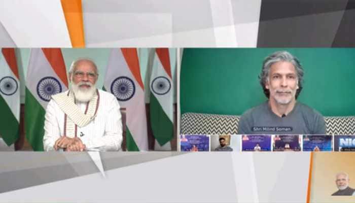 PM Narendra Modi teases Milind Soman on his age, asks if he is actually that old