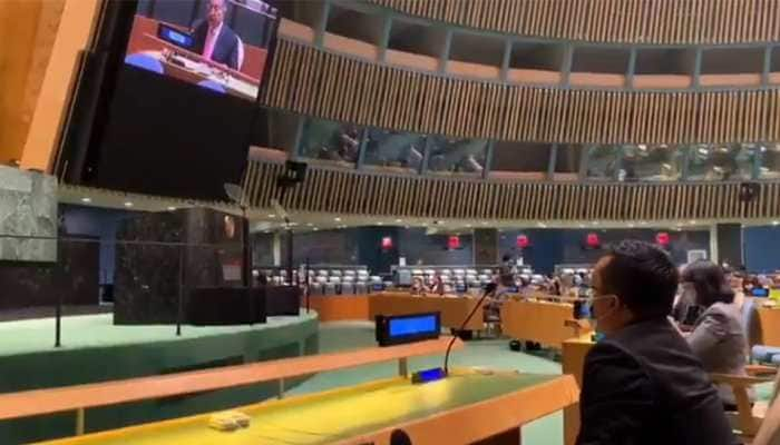 Indian delegate walks out of UNGA hall during Pakistan PM Imran Khan&#039;s speech; calls it &#039;new diplomatic low&#039;