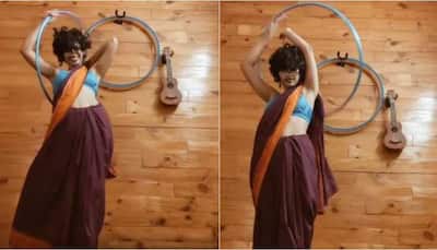 This video of saree-clad woman hula hooping has netizens awestruck - Watch