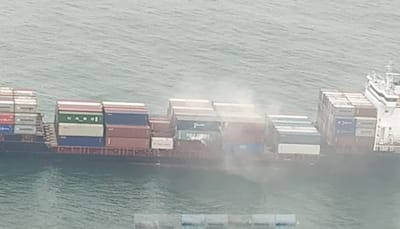Fire breaks out on container vessel off West Bengal Coast, Coast Guard mobilizes ships and aircraft