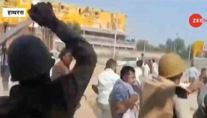 Ruckus outside Hathras gang-rape victim&#039;s house; police lathicharge Samajwadi Party, RLD workers