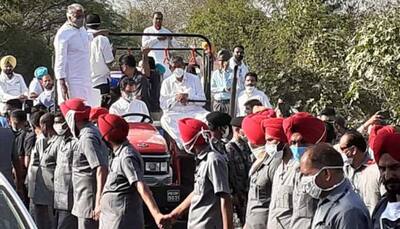 Rahul Gandhi drives tractor in Punjab as farmers protest against Centre’s farm laws
