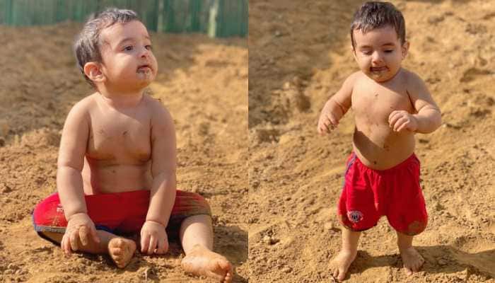Golden moments: Wrestler Geeta Phogat shares son&#039;s pictures from &#039;Akhada&#039;