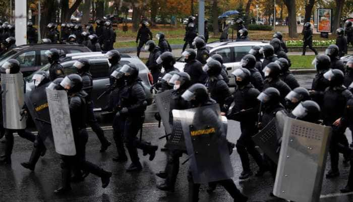 Security forces in Belarus crack down on protesters, detain dozens