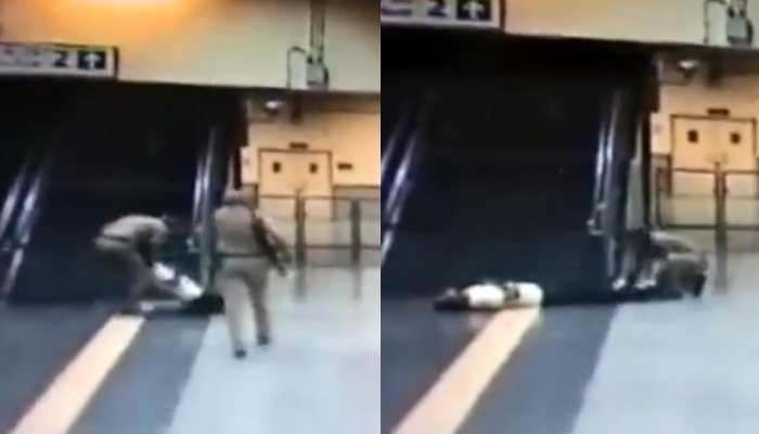 CISF personnel saves passenger&#039;s life by giving CPR at Delhi Metro&#039;s Ghitorni station; watch