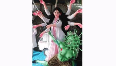 Shashi Tharoor praises COVID-19 themed Durga idol depicted as doctor, calls it 'brilliantly appropriate'