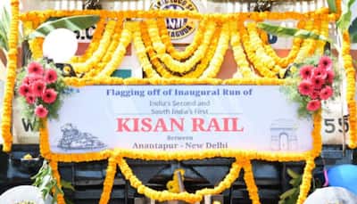 Third Kisan Rail laden with fresh fruits and vegetables leaves Andhra Pradesh for New Delhi