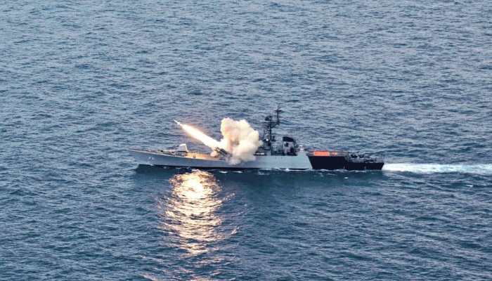 Navy Warship INS Kora fires anti-ship missile at 'maximum range', hits target with accuracy