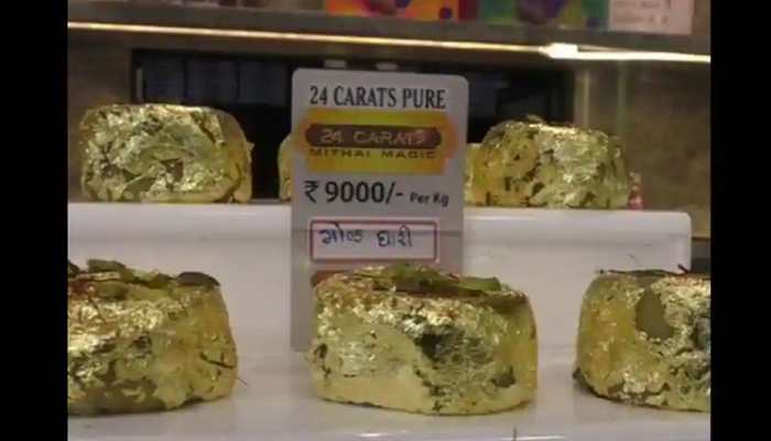 Surat-based shop sells &#039;gold ghari&#039; at Rs 9,000 per kg ahead of festival