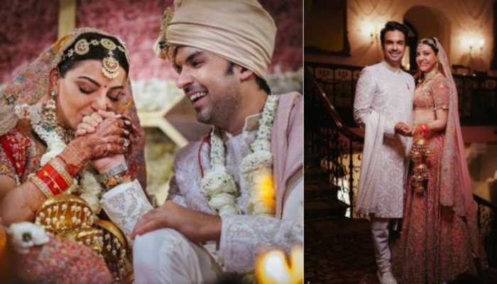 Scroll through these breathtaking pics from Kajal Aggarwal and Gautam Kitchlu&#039;s wedding album