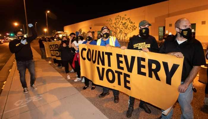 In cities across US, dueling protests sprout up as vote-counting drags on