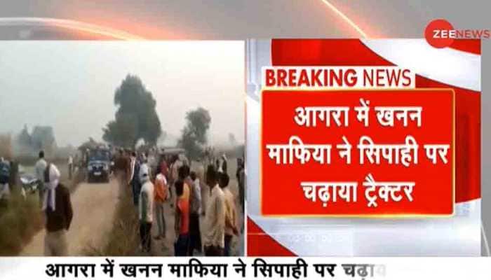 Sand mining mafias mows down police constable under tractor in Agra
