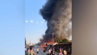 Massive fire breaks out in Kolkata's Topsia area, over 50 shanties gutted