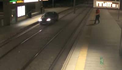 Bizarre! Drunk woman drives over 1 km on metro tracks -- watch