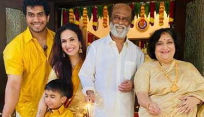 Inside Rajinikanth's Diwali with wife Latha, daughter Soundarya and family