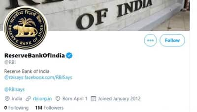 RBI becomes only central bank in world to get a million followers on Twitter