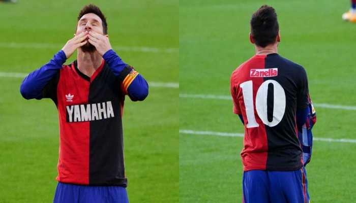 La Liga: Lionel Messi gives 'Newell's' tribute to Diego Maradona as Barcelona thrash Osasuna 4-0