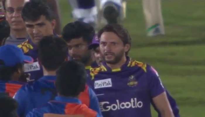WATCH: &#039;I was scoring 100&#039;s before you were born&#039;, Twitterati reacts as Shahid Afridi shouts expletives at opposition player