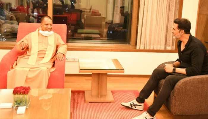 Uttar Pradesh Chief Minister Yogi Adityanath meets Akshay Kumar, talks about his film &#039;Ram Setu&#039;