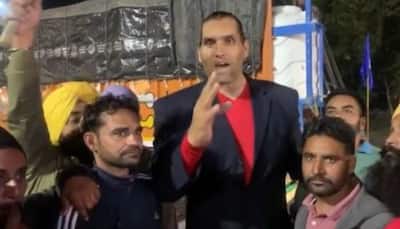 Dilli chalo protest: Former WWE champion 'The Great Khali' joins agitating farmers at Tikri border -- Watch what he said