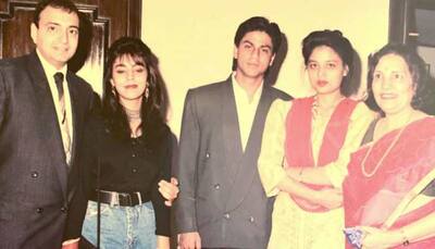 We bet you haven't seen this rare vintage pic of Shah Rukh Khan posing with Gauri Khan and sister Lalarukh Khan 