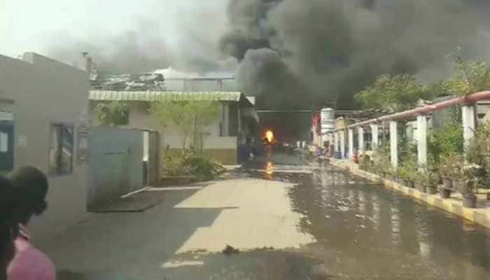 Eight workers hospitalised after massive fire breaks out at chemical factory in Hyderabad