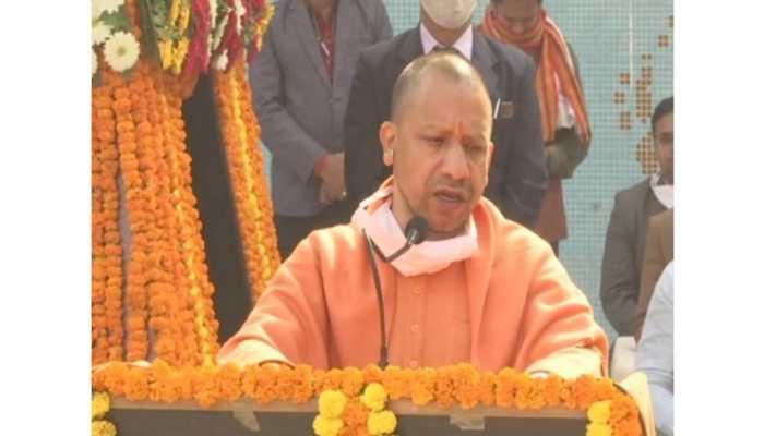 Uttar Pradesh Chief Minister Yogi Adityanath pays floral tributes to Sardar Vallabhbhai Patel on his 70th death anniversary