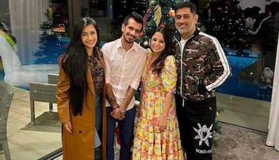 MS Dhoni hosts newlyweds Yuzvendra Chahal and Dhanashree Verma for dinner in Dubai: Pics here