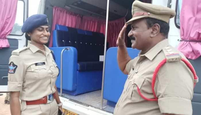 Netizens pour love as proud cop father salutes &#039;DSP&#039; daughter in Andhra Pradesh&#039;s Tirupati; see pics