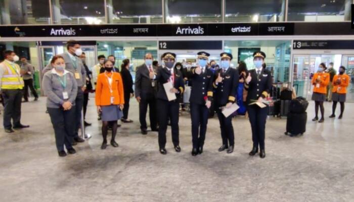 All-women Air India pilot team scripts history by flying over world&#039;s longest air route