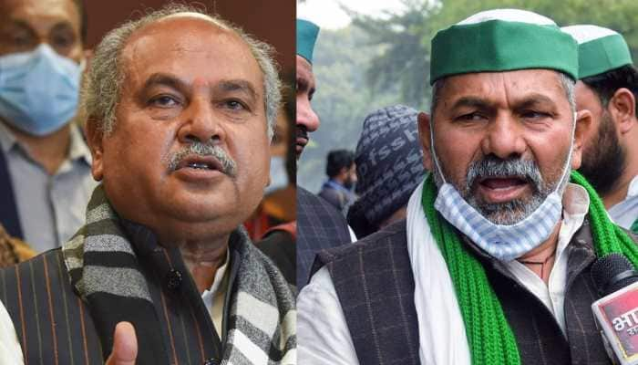 Union Agriculture Minister Narendra Singh Tomar vs Farmers leader Rakesh Tikait.