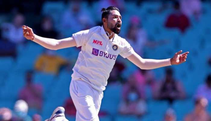 Indian paceman Mohammed Siraj celebrates after dismissing David Warner. (Photo: BCCI)