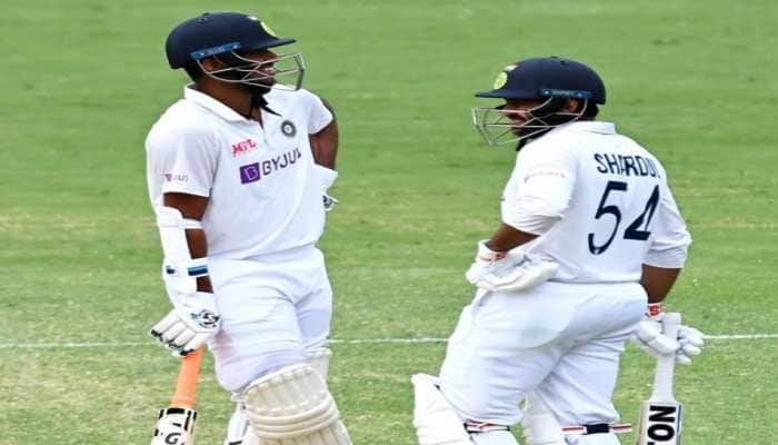 Washington Sunday (left) and Shardul Thakur were involved in a record seventh wicket stand at the Gabba. (Photo: BCCI)