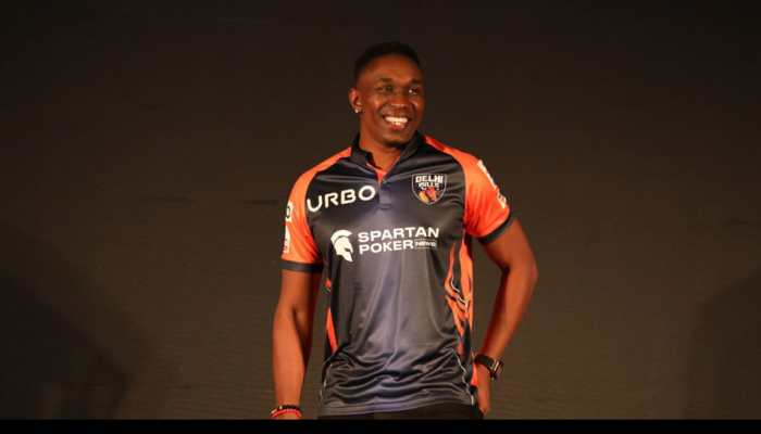 Skipper Dwayne Bravo unveils Delhi Bulls&#039; jersey for upcoming T10 League